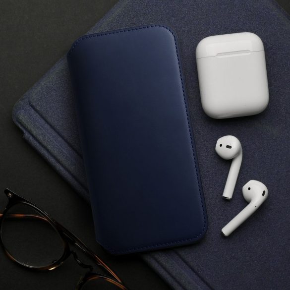 Dual Pocket Book case Samsung A54 5G  kétzsebes könyvtok tengerészkék