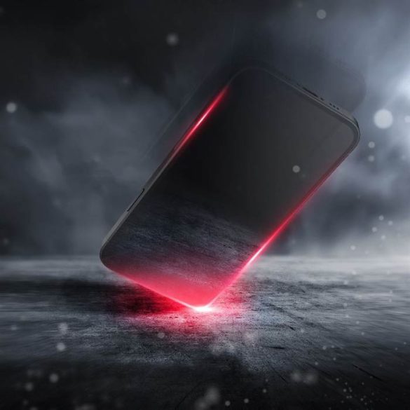 Forcell hajlékony nano üveg 5D Samsung Galaxy S23 Ultra fekete (Hot Bending) működő ujjlenyomat-olvasó