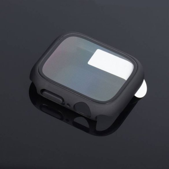 Bestsuit tok hibrid üveggel Apple Watch Series 7/8/9 - 41mm - grafit