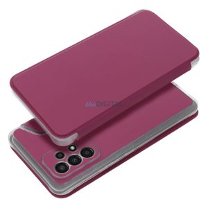 PIANO könyvtok Samsung A14 4G / A14 5G magenta színben