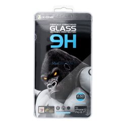   X-One Extra Strong 9H matt oleofób edzett üveg fekete szegéllyel iPhone 13 Pro Max/14 Plus