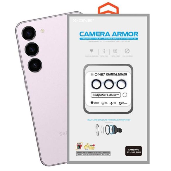 X-ONE Sapphire Camera Armor Pro - Samsung Galaxy S23/S23 Plus készülékhez lencsevédelem