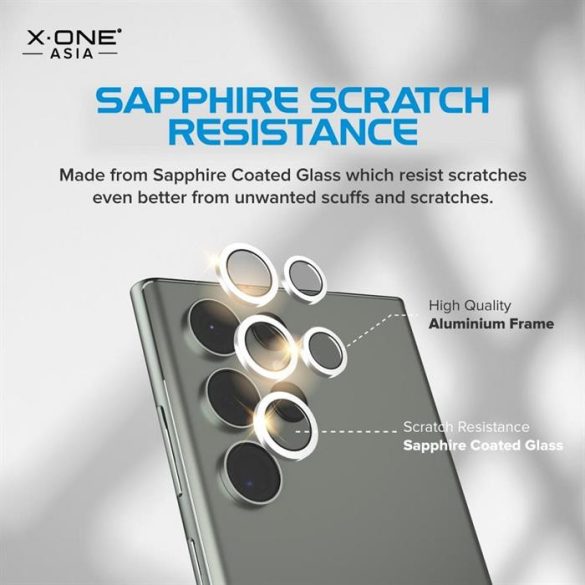 X-ONE Sapphire Camera Armor Pro - Samsung Galaxy S23 Ultra készülékhez lencsevédelem