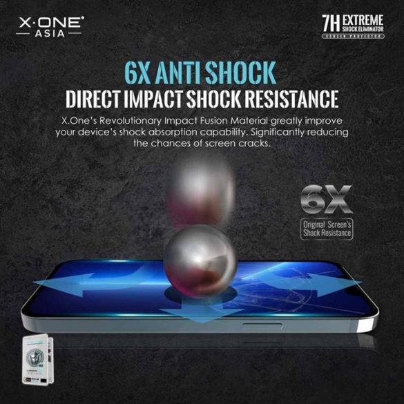 X-ONE Extreme Shock Eliminator 4th gen. - iPhone 13/13 Pro/14 készülékhez ütésálló képenyővédő fólia