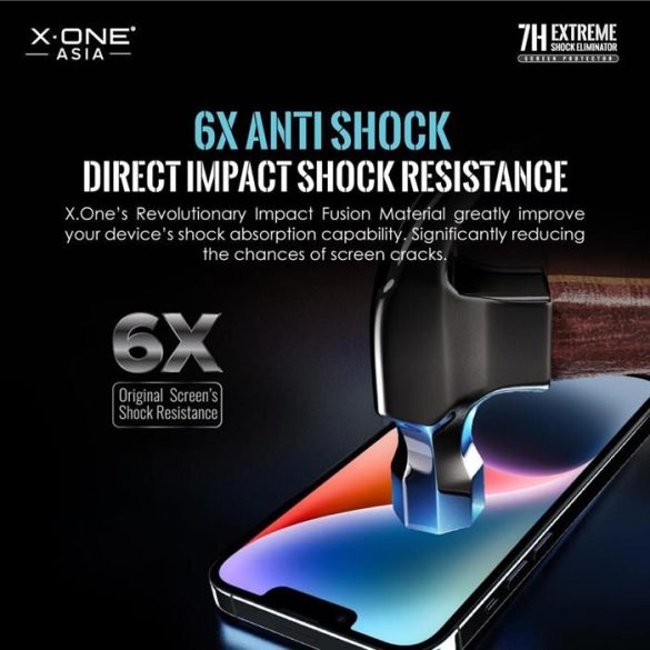 X-ONE Extreme Shock Eliminator edzett üveg - iPhone 14 Pro/15