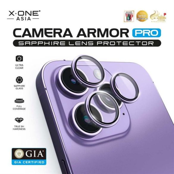 X-ONE Sapphire Camera Armor Pro - iPhone 13 Pro/13 Pro Max készülékhez lencsevédelem