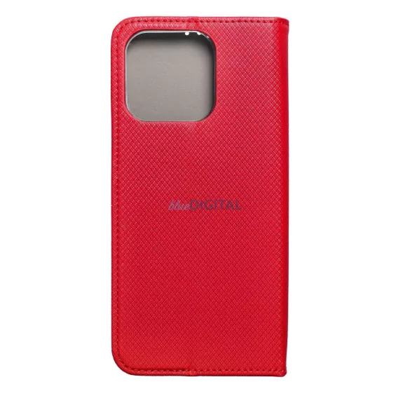 Smart Case Book XIAOMI Redmi 12c piros könyvtok