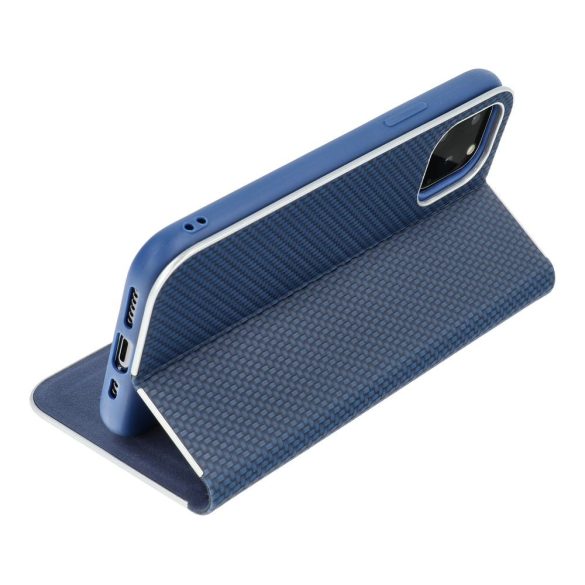 LUNA Book Carbon Xiaomi Redmi NOTE 12 PRO 5G kék flipes tok