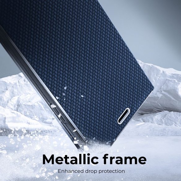 LUNA Book Carbon Xiaomi Redmi NOTE 12 PRO 5G kék flipes tok