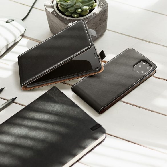 Flip Case SLIM FLEXI FRESH a XIAOMI Redmi NOTE 12 5G-hez fekete könyvtok