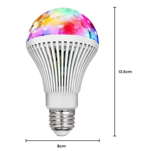 Disco LED izzó Mini Party fény RGB forgó E27 LBCRL LBCRL