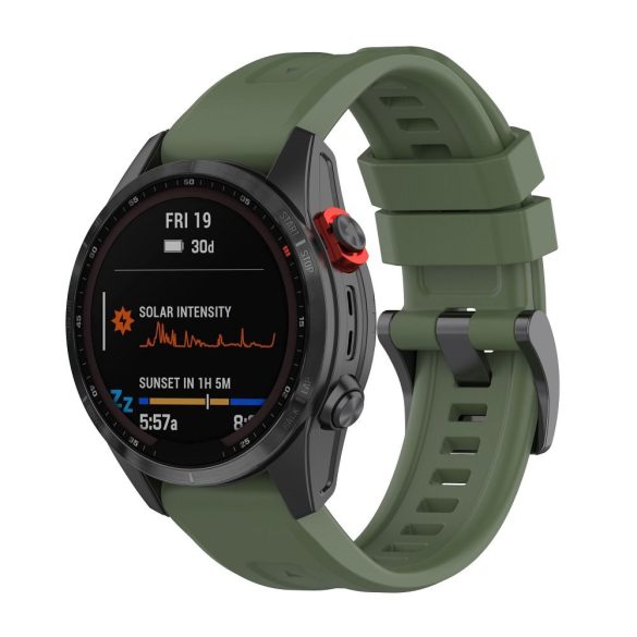 Garmin FENIX 3 / 3HR / 5X / 6X / 6X PRO / 7X / 7X PRO karpántos okosóra sötétzöld (4)