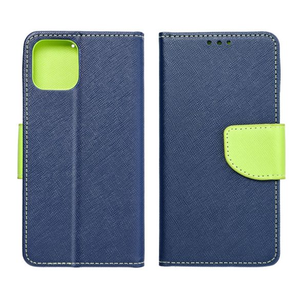 Fancy Book case XIAOMI Redmi NOTE 12 4G sötétkék / lime könyvtok