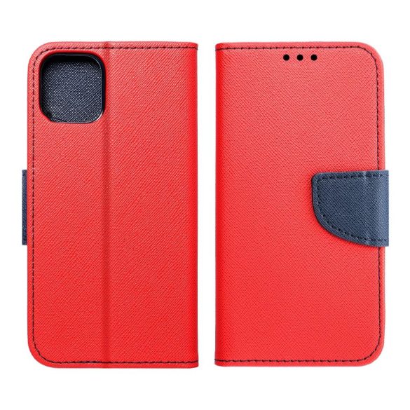 Fancy Book case XIAOMI Redmi NOTE 12 4G piros / sötétkék könyvtok