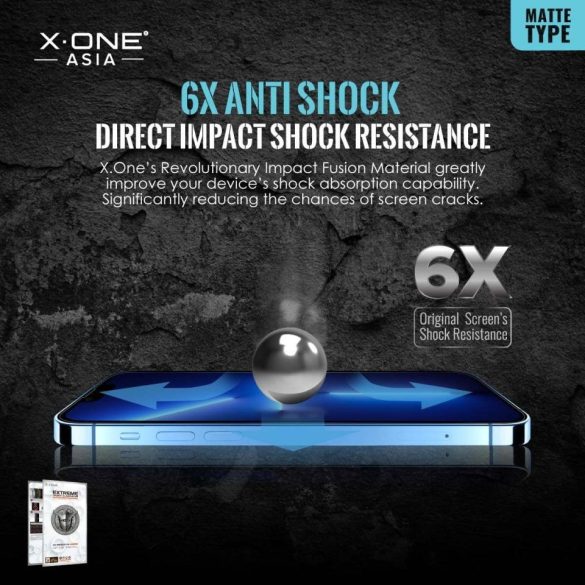 X-ONE Extreme Shock Eliminator 4. generációs (matt sorozat) - iPhone 13 Pro Max/14 Plus fólia