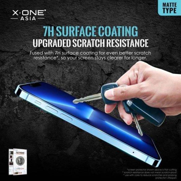 X-ONE Extreme Shock Eliminator edzett üveg (matt Series) - iPhone 14 Pro Max/15 Plus