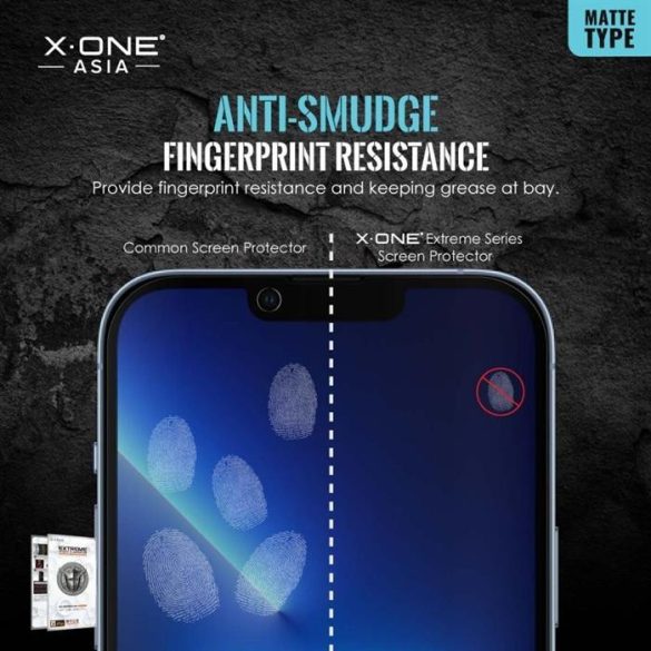 X-ONE Extreme Shock Eliminator edzett üveg (matt Series) - iPhone 14 Pro Max/15 Plus