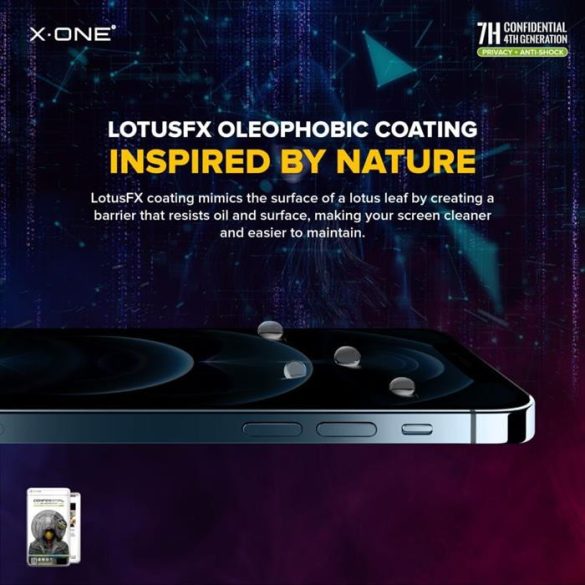 X-ONE Extreme Shock Eliminator 4th gen. betekintésvédelem - iPhone 14 Pro Max készülékhez ütésálló képenyővédő fólia