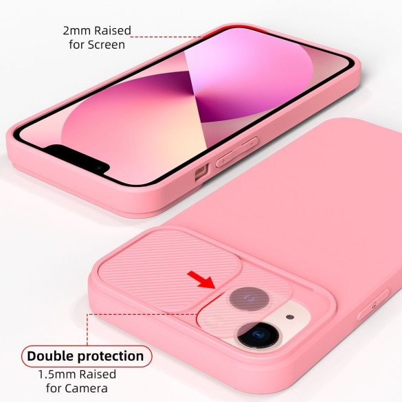 SLIDE Case Samsung A34 5G világos rózsaszín tok