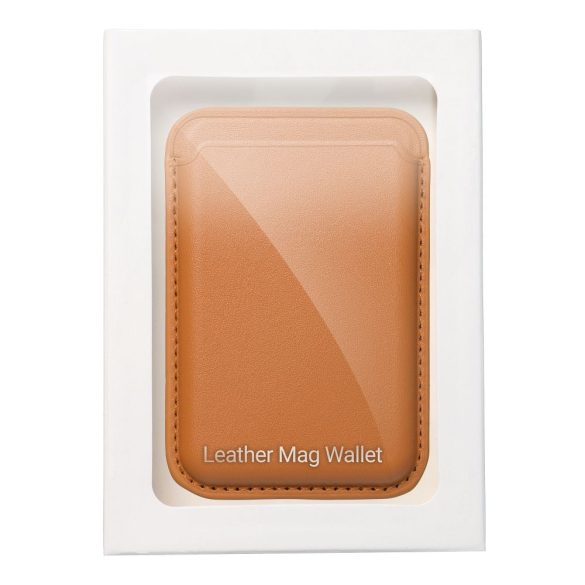 Leather Mag Cover pénztárcával narancssárga tok