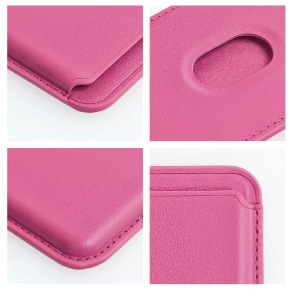Leather Mag Cover pénztárcával rózsaszín tok
