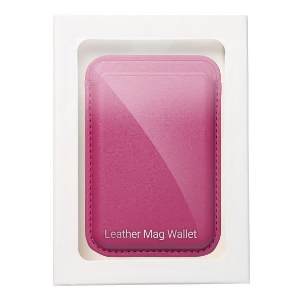 Leather Mag Cover pénztárcával rózsaszín tok
