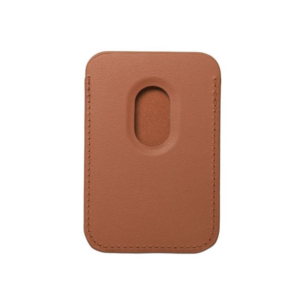 Leather Mag Cover pénztárcával barna tok
