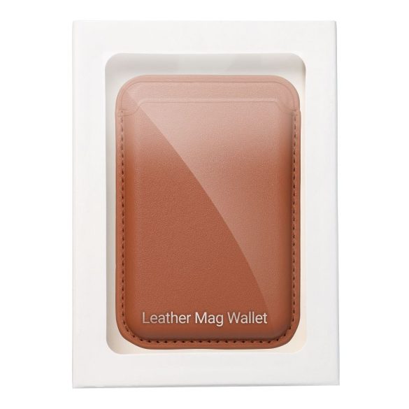Leather Mag Cover pénztárcával barna tok
