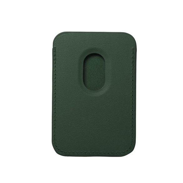 Leather Mag Cover pénztárcával sötétzöld tok