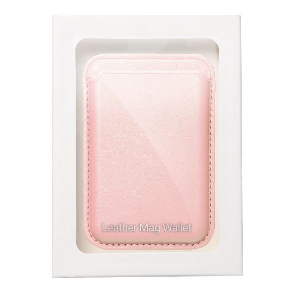 Leather Mag Cover pénztárcával homok rózsaszín tok