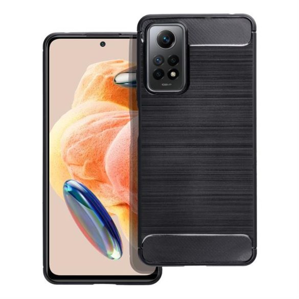 CARBON Case XIAOMI Redmi NOTE 12 PRO 4G fekete tok