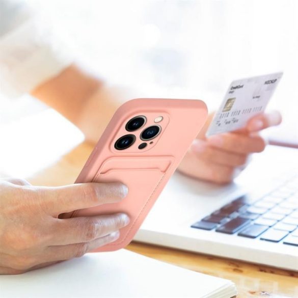 CARD Case IPHONE 15 PRO MAX rózsaszín tok