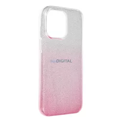 SHINING Case IPHONE 15 PRO MAX átlátszó rózsaszín tok