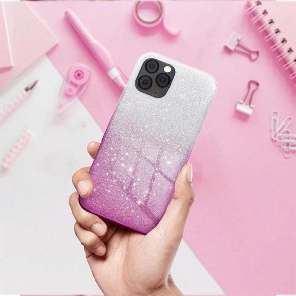 SHINING Case IPHONE 15 PRO készülékhez átlátszó rózsaszín tok