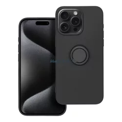 SILICONE RING Case IPHONE 15 PRO MAX fekete tok