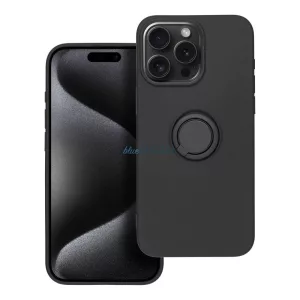 SILICONE RING Case IPHONE 15 PRO MAX fekete tok