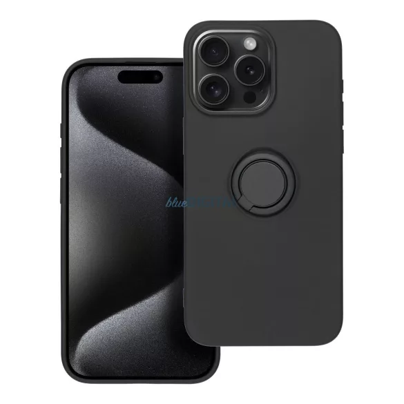 SILICONE RING Case IPHONE 15 PRO MAX fekete tok
