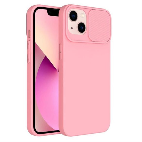 SLIDE Case IPHONE 15-hez világos rózsaszín tok