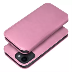   Dual Pocket Book case IPHONE 15 PLUS világos rózsaszínű tok