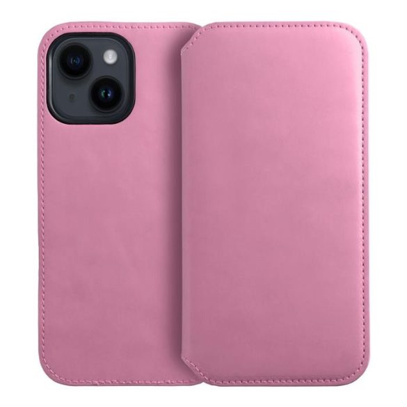 Dual Pocket Book case IPHONE 15 PLUS világos rózsaszínű tok