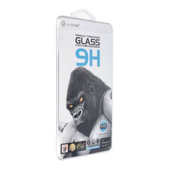 X-ONE Full Cover Extra erős kristálytiszta - iPhone 15 Pro edzett üveg 9H fólia