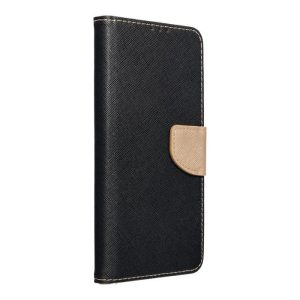 Fancy Book case IPHONE 15 PLUS fekete / arany tok