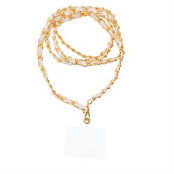   STRAP medál a telefonhoz / zsinór hossza 116cm (58cm a hurokban) / nyakba akasztható - fehér