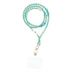   STONE medál a telefonhoz / zsinór hossza 82cm (41cm a hurokban) / nyakba akasztható - kék