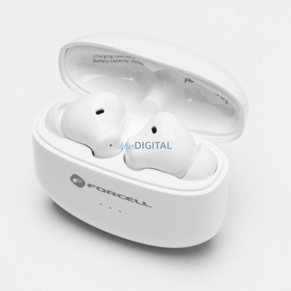 FORCELL F-AUDIO vezeték nélküli fülhallgató TWS Clear Sound fehér