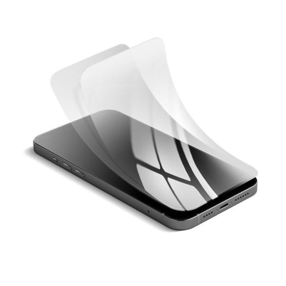 Forcell hajlékony nano üveg 5D iPhone 15 Pro Max fekete fólia