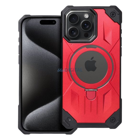 Armor Mag Cover tok MagSafe kompatibilis iPhone 15 PRO MAX piros