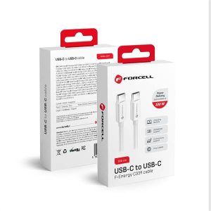 FORCELL Type-C kábel C do Type-C QC4.0 5A/20V PD100W C339 3m fehér