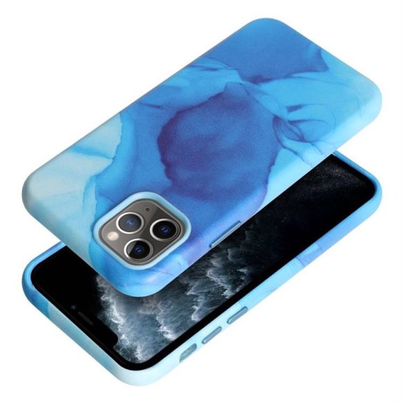 Leather Mag Cover IPHONE 11 PRO kék fröccsenés