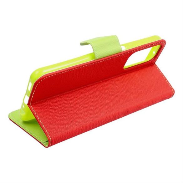 Fancy Book case SAMSUNG M13 4G piros / lime tok